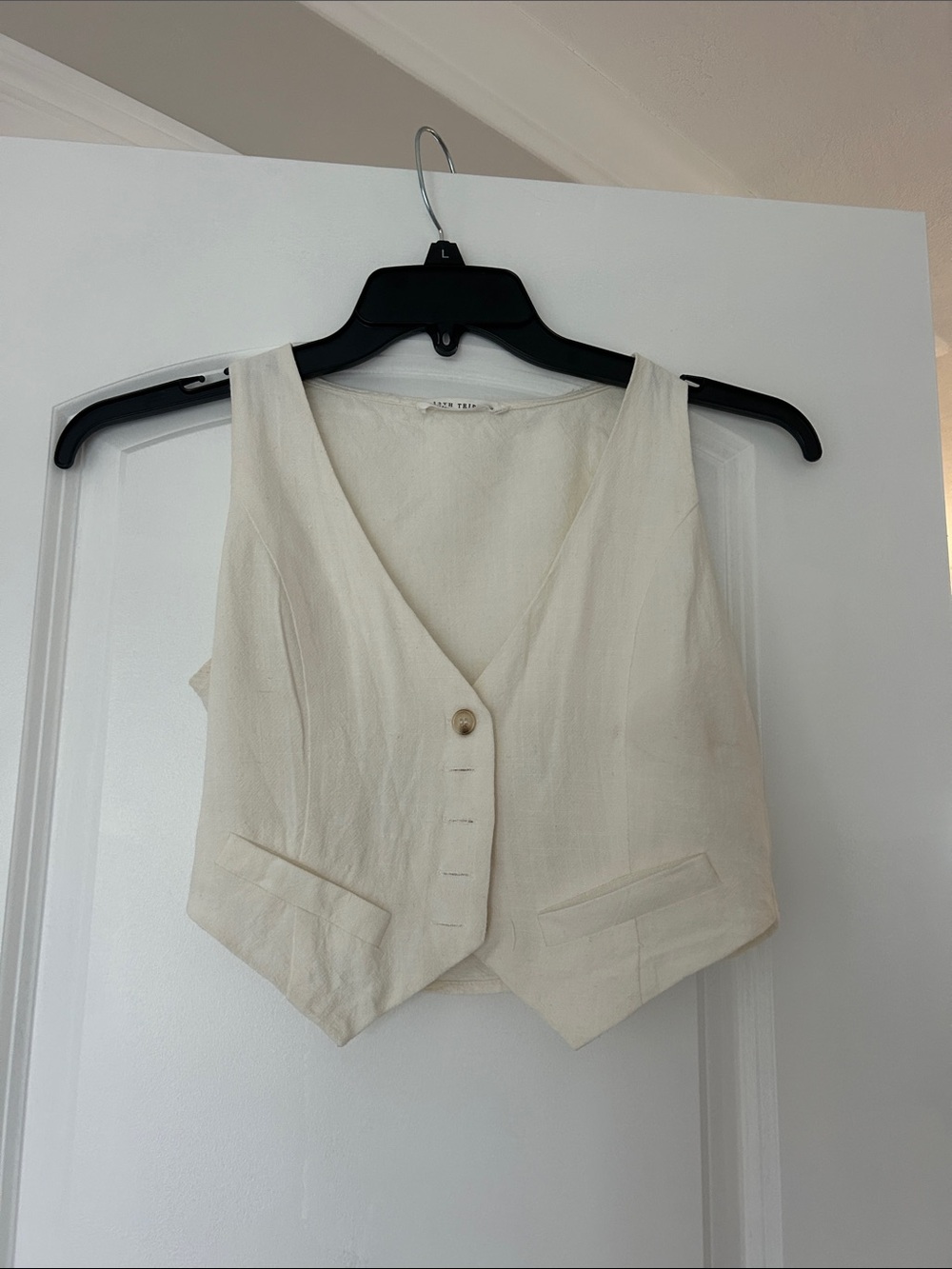 12th Tribe Cream Sleeveless Vest